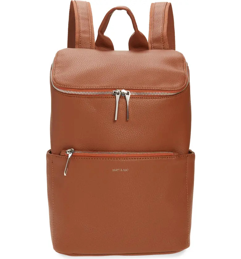 'Brave' Faux Leather Backpack | Nordstrom