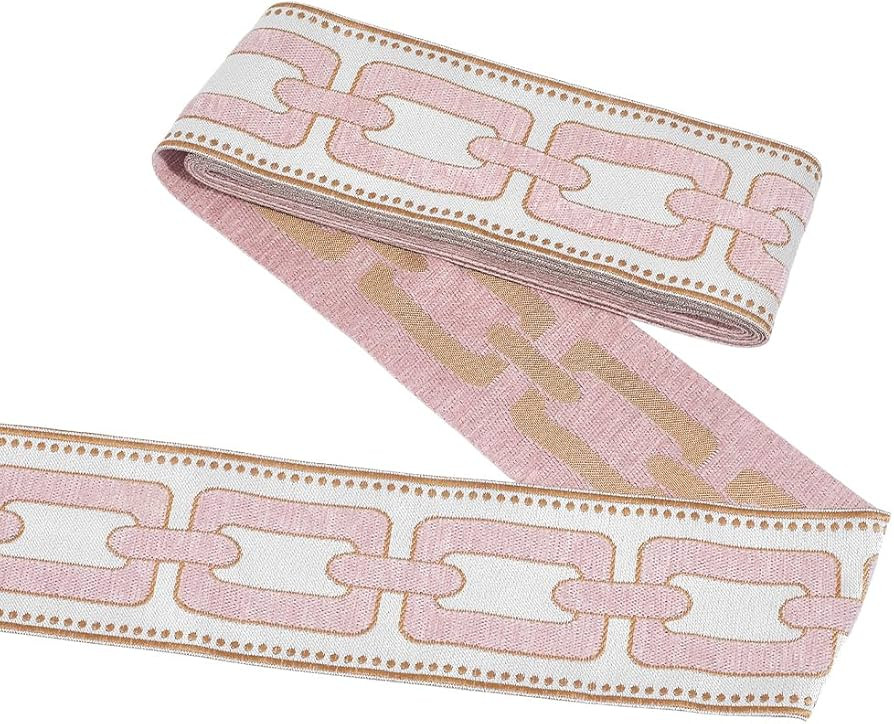 PH PandaHall 5.5Yard Embroidered Drapery Trim Geometric Ribbon 3.6" Wide Polyester Jacquard Grid ... | Amazon (US)