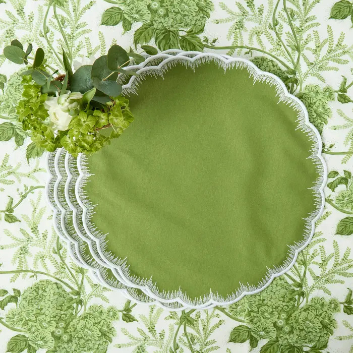 Apple Green Isabella Round Placemats | Nordstrom