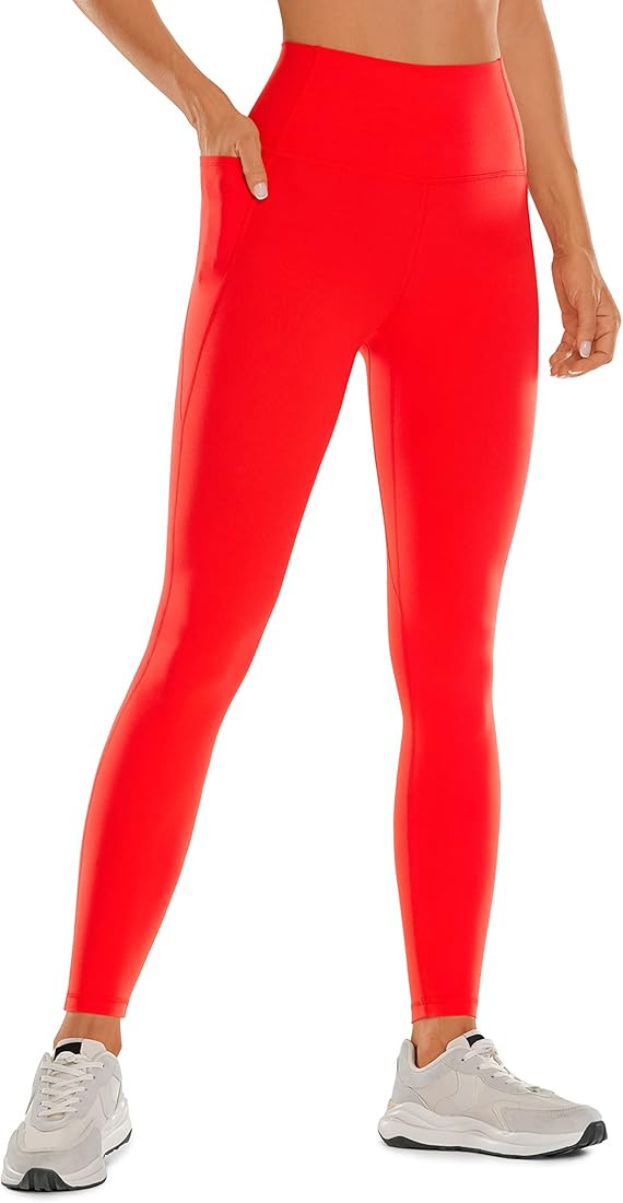 CRZ YOGA Womens Butterluxe Workout Leggings 25" / 28'' - High Waisted Gym Yoga Pants with Pockets... | Amazon (US)