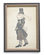 12x16 The White Rabbit Wall Art With Ridged Frame | Easter | Marshalls | Marshalls