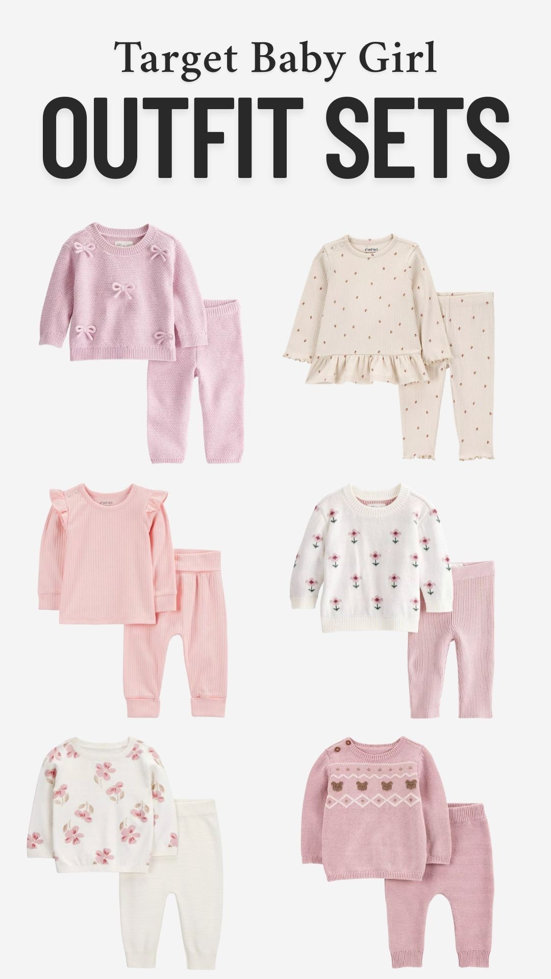 Baby girl outfit sets from Target! 🎀

#LTKKids #LTKSeasonal #LTKBaby