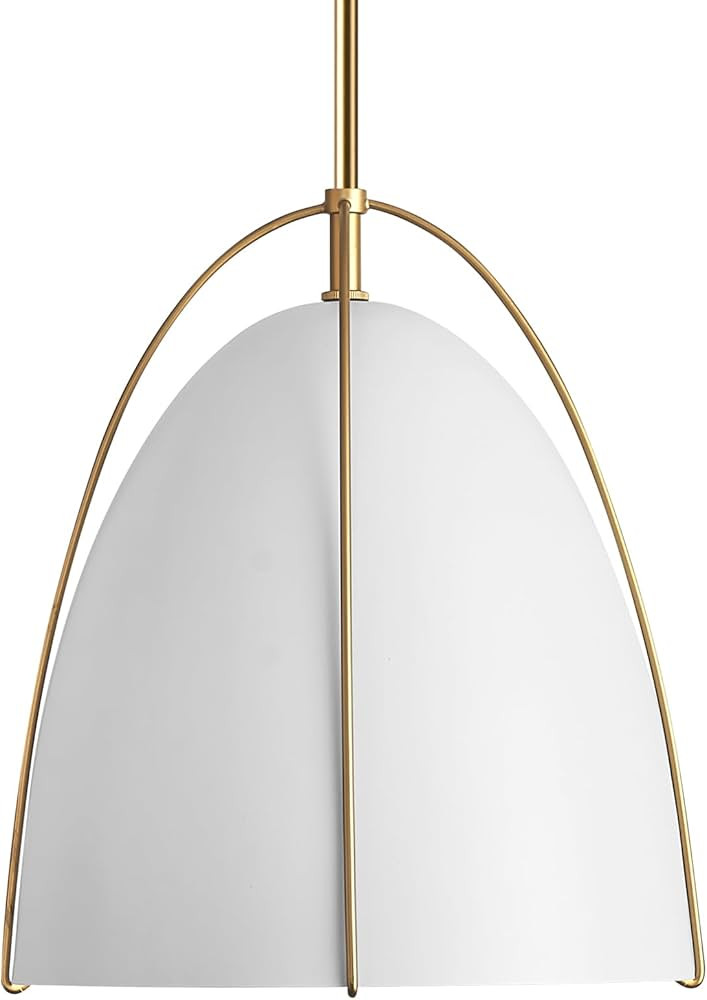 White Gold Pendant Light 3-Light Large Pendant Light Fixture 12in Dome Kitchen Pendant Lighting f... | Amazon (US)