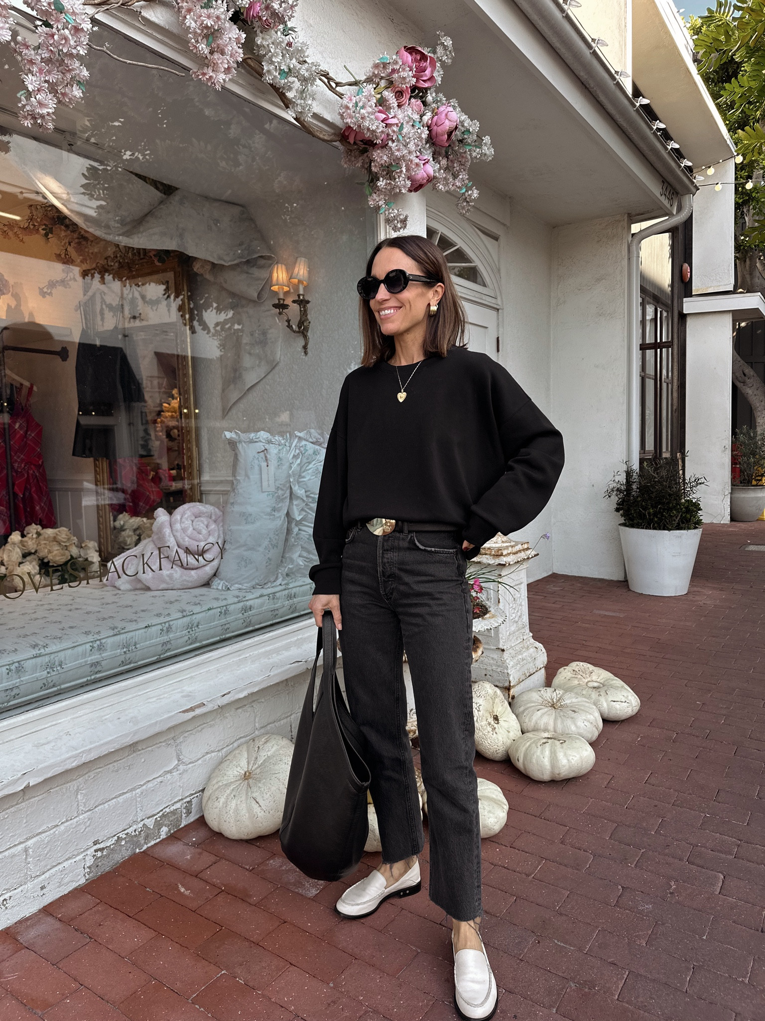 Casual fall outfit for lunch 
Easy casual outfit for thanksgiving 
I cut the hem on the jeans (tts) 
Loafers are 20% off- no break-in period and I went down a 1/2 size (per the sizing recommendations)


#LTKOver40