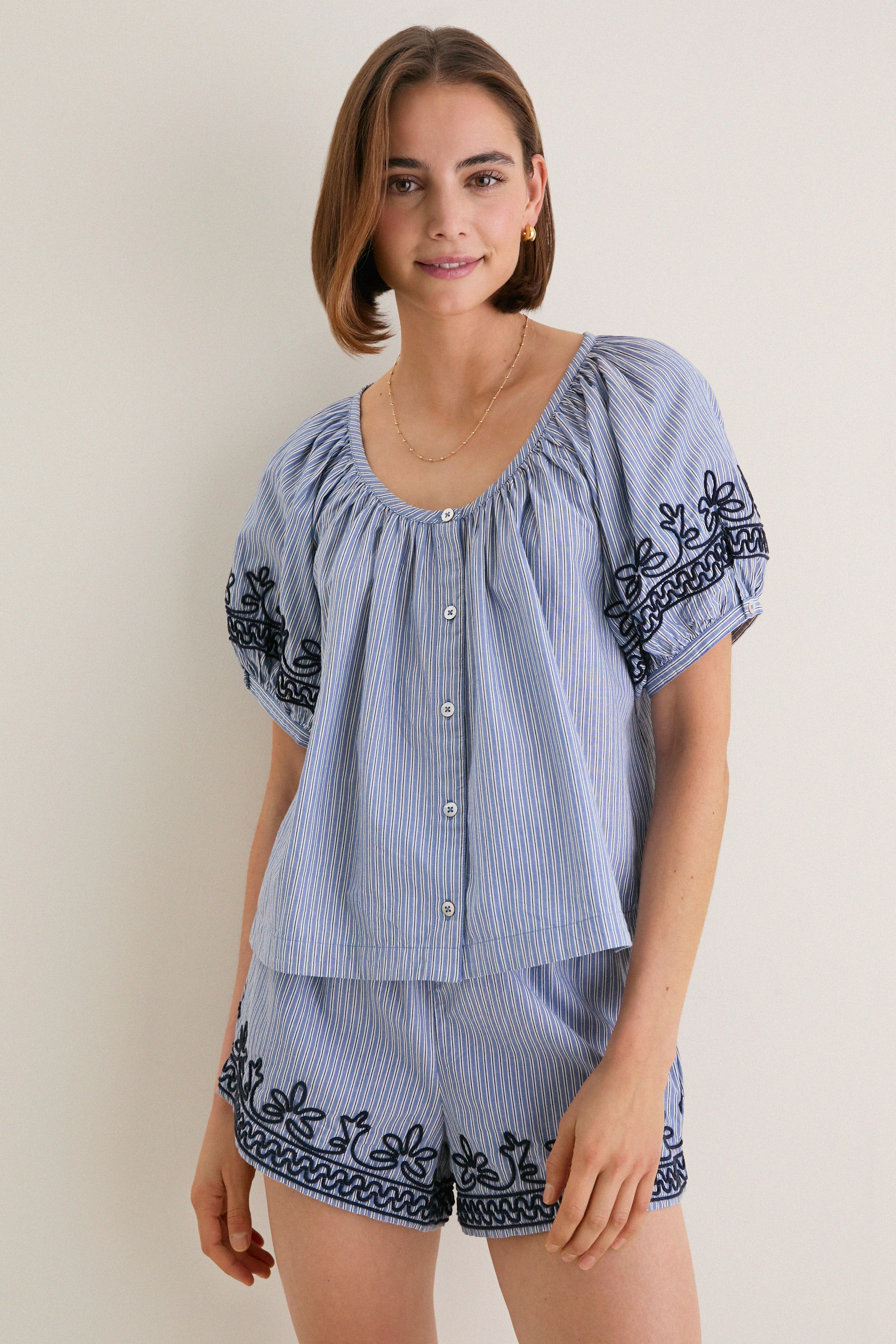 Soutache Embroidered Tully Top | Tuckernuck (US)