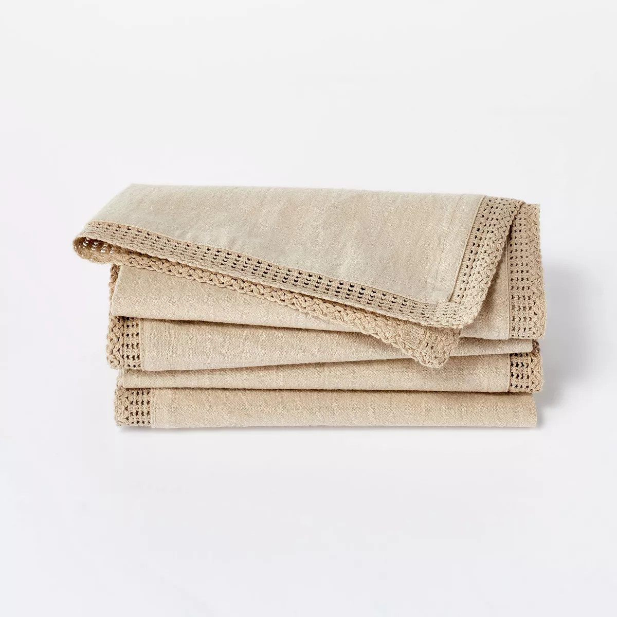 4pk Cotton Napkins Brown- Threshold™ designed with Studio McGee | Target