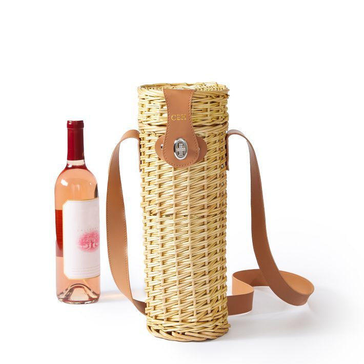 Wicker Insulated Wine Bag | Mark and Graham