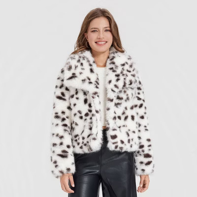 Women's Cropped Faux Fur Jacket - A New Day™ | Target