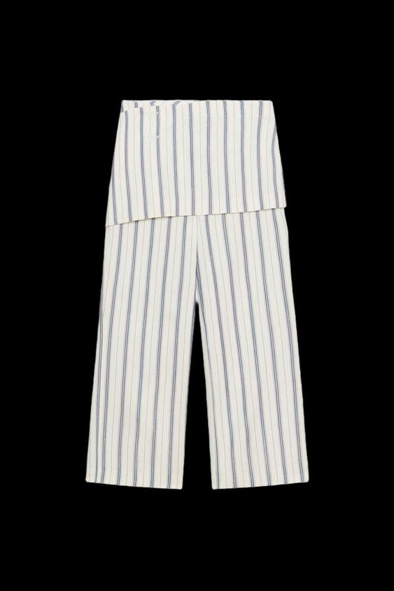 ZW COLLECTION STRIPED PAREO PANTS | Zara US