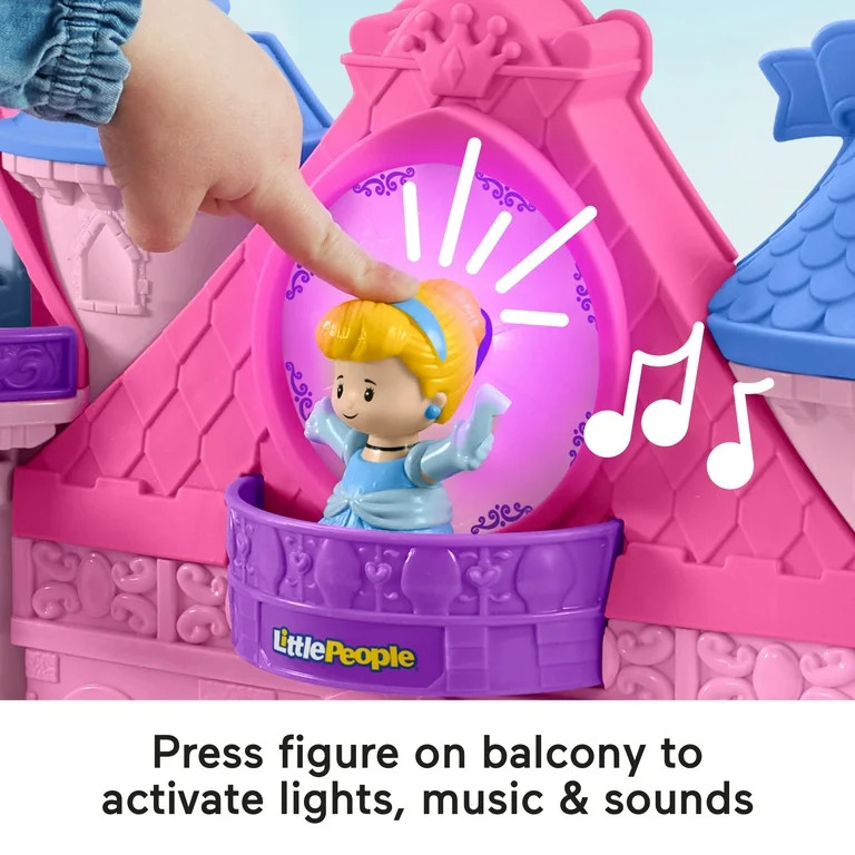 Disney Princess Magical Lights & Dancing Castle Little People Toddler Playset, 2 Figures | Walmart (US)