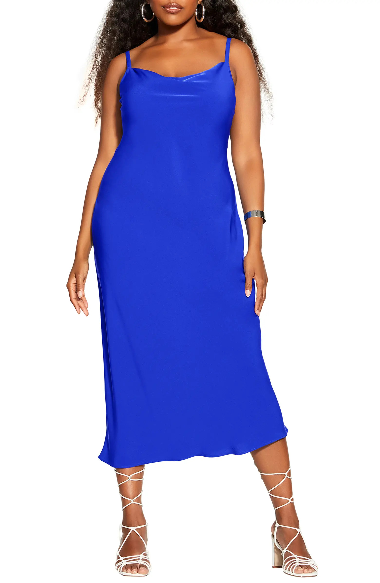 Chic City Shimmer Cowl Neck Slipdress | Nordstrom