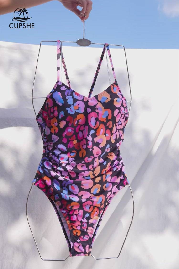 Multicolored Leopard Print O-Ring One Piece SwimsuitHOT | Cupshe US