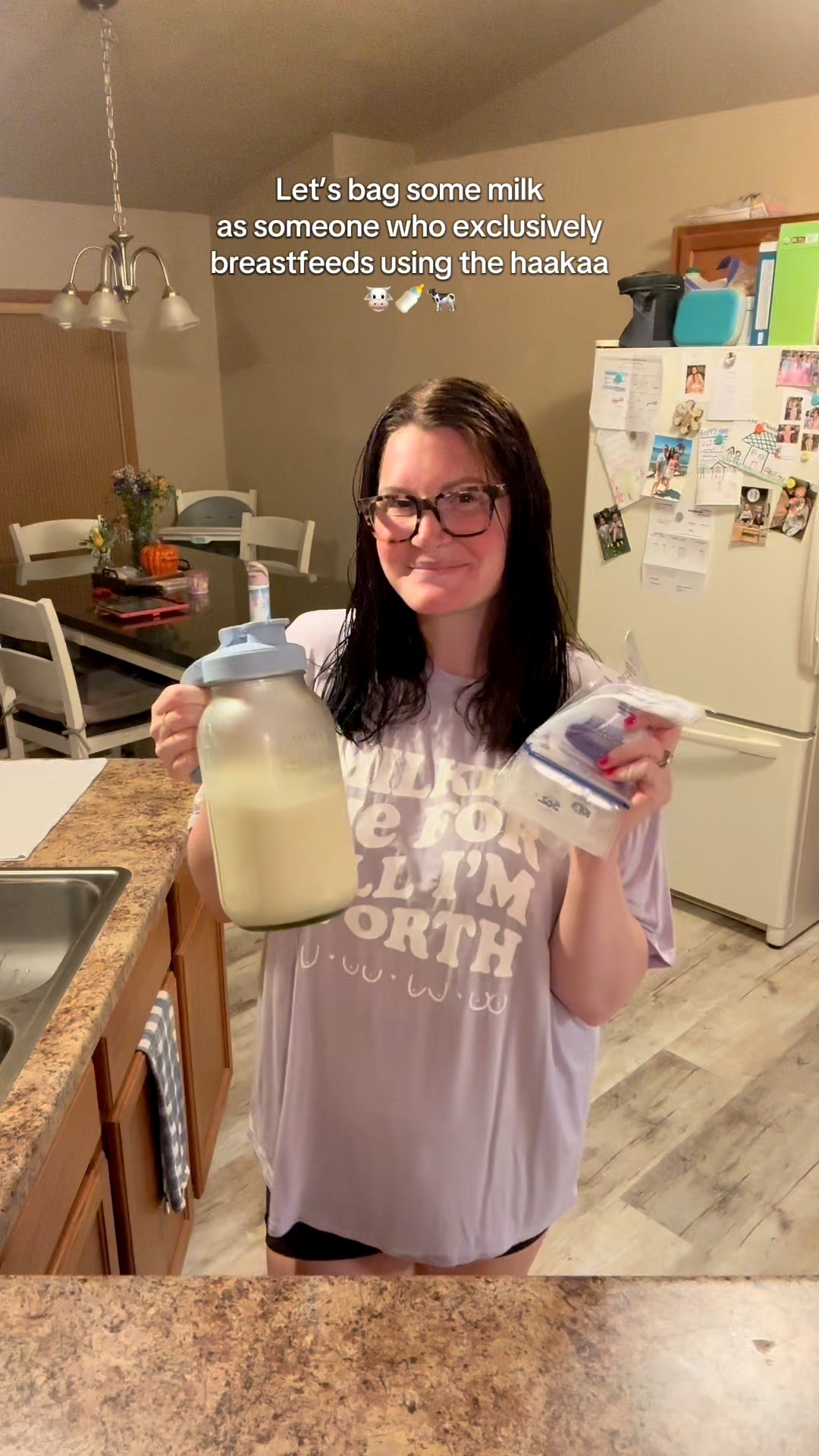 Bagging Breastmilk as someone who exclusively breastfeeds using the Haakaa!

#LTKBaby