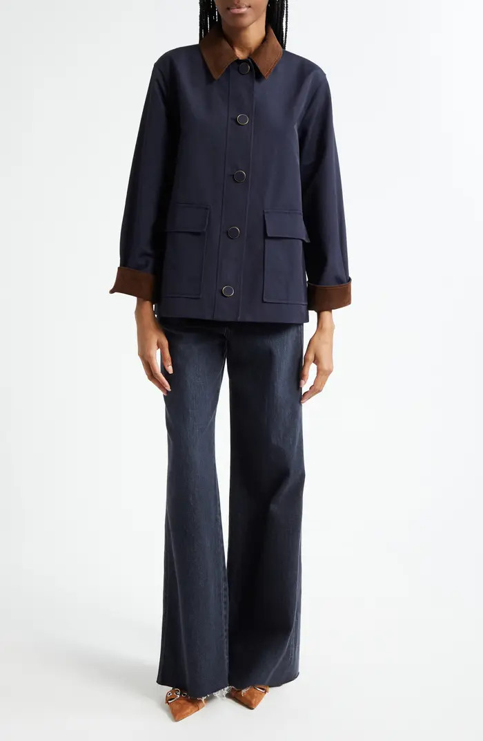 Veronica Beard Kasey Raw Hem Mid Rise Wide Leg Jeans | Nordstrom | Nordstrom