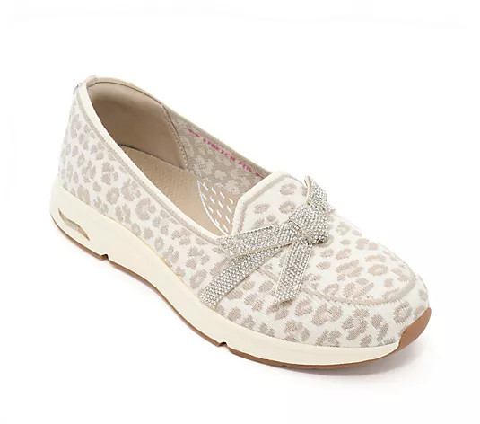 Martha Stewart x Skechers Arch Fit Sparkle Leopard Slip-Ons - QVC.com | QVC