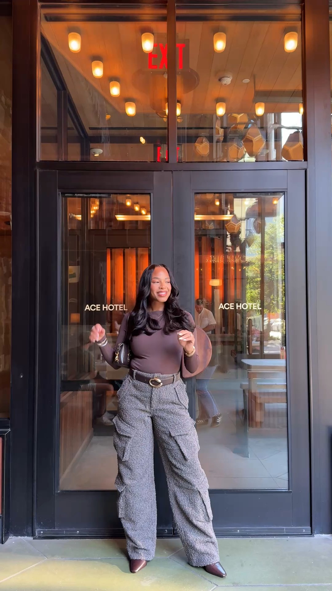 Stepping into fall in cozy textures and rich tones!🍂 
Tap to shop the full look!👜🤎 #FallStyle #OOTD #CozyChic

#LTKSeasonal #LTKStyleTip