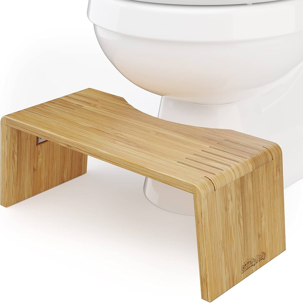 Squatty Potty Oslo Folding Bamboo Toilet Stool – 7 Inches, Collapsible Bathroom Stool for Kids ... | Amazon (US)