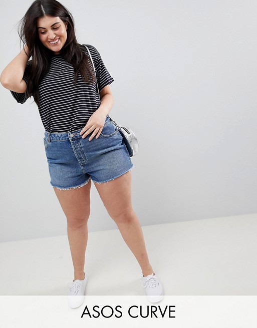 curvy girl jean shorts
