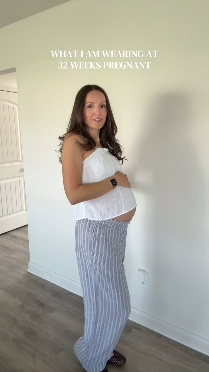 Wearing a Large Tall in the pants, Medium in top and 9.5 in shoes.

I was a Small Tall in pants and Small top pre pregnancy. I sized down a half size in shoes. 

#LTKgrwm #LTKBump #LTKootd