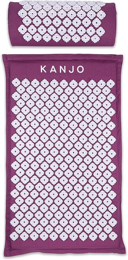 Kanjo Acupressure Mat and Pillow Set for Back Pain Relief & Neck Pain Relief, with Pressure Point... | Amazon (US)