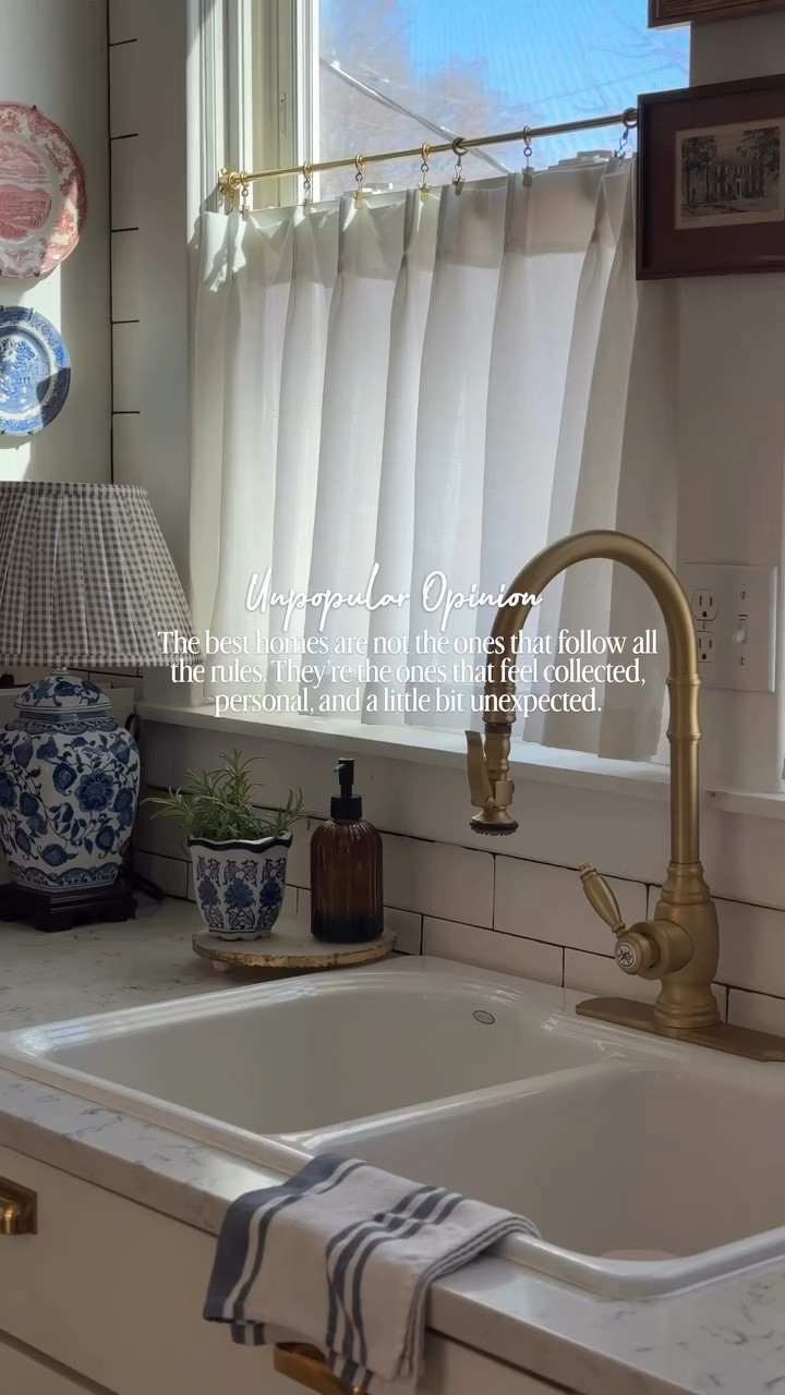 The homes that stay with you are rarely the most perfect ones.

They’re the ones filled with collected pieces, little surprises, and things that tell a story. The curtain you almost didn’t buy. The thrifted chair that somehow works. The unexpected pattern mix that shouldn’t make sense, but does.

A home doesn’t need to follow every rule to feel beautiful. In fact, the most memorable ones usually don’t.

The best homes feel personal. Layered. A little unexpected. And entirely like the people who live there.

Follow along if you love cozy, collected homes with a little bit of character and a lot of heart.

-

#CollectedHome #LivedInStyle #CozyHomeInspo #VintageInspiredDecor #HomeWithCharacter