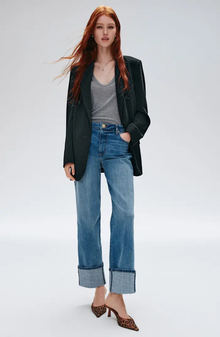 KUT from the Kloth Sienna High Waist Cuffed Hem Wide Leg Jeans | Nordstrom | Nordstrom