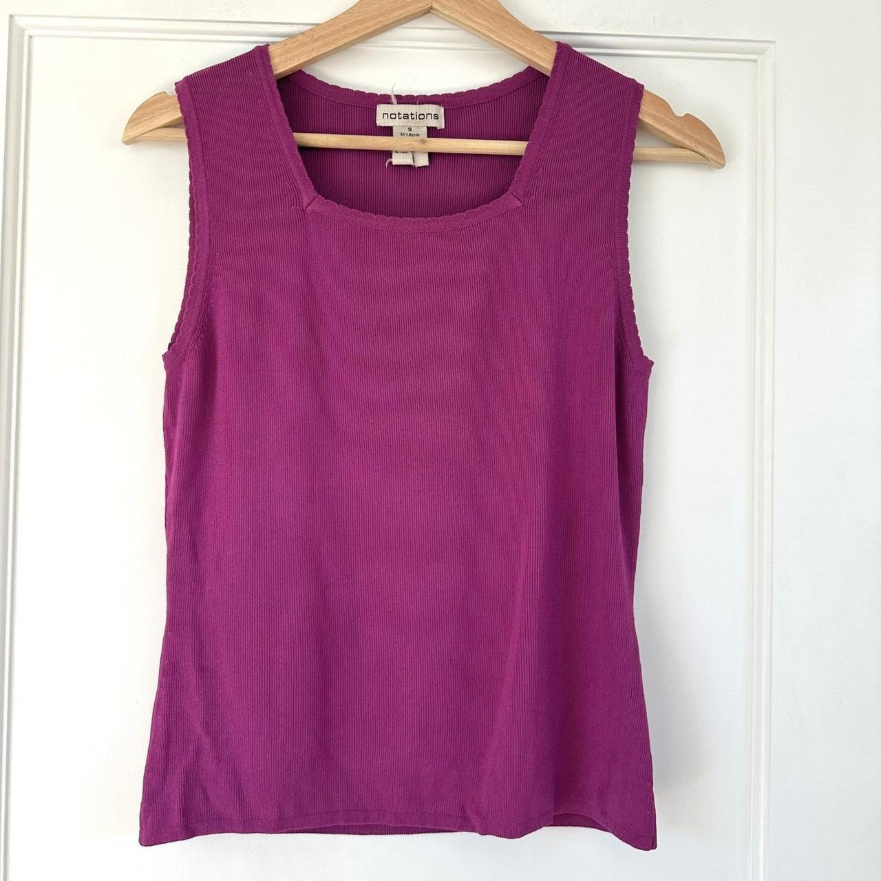 Notations Women's Tank top - Purple - 4 | Depop US