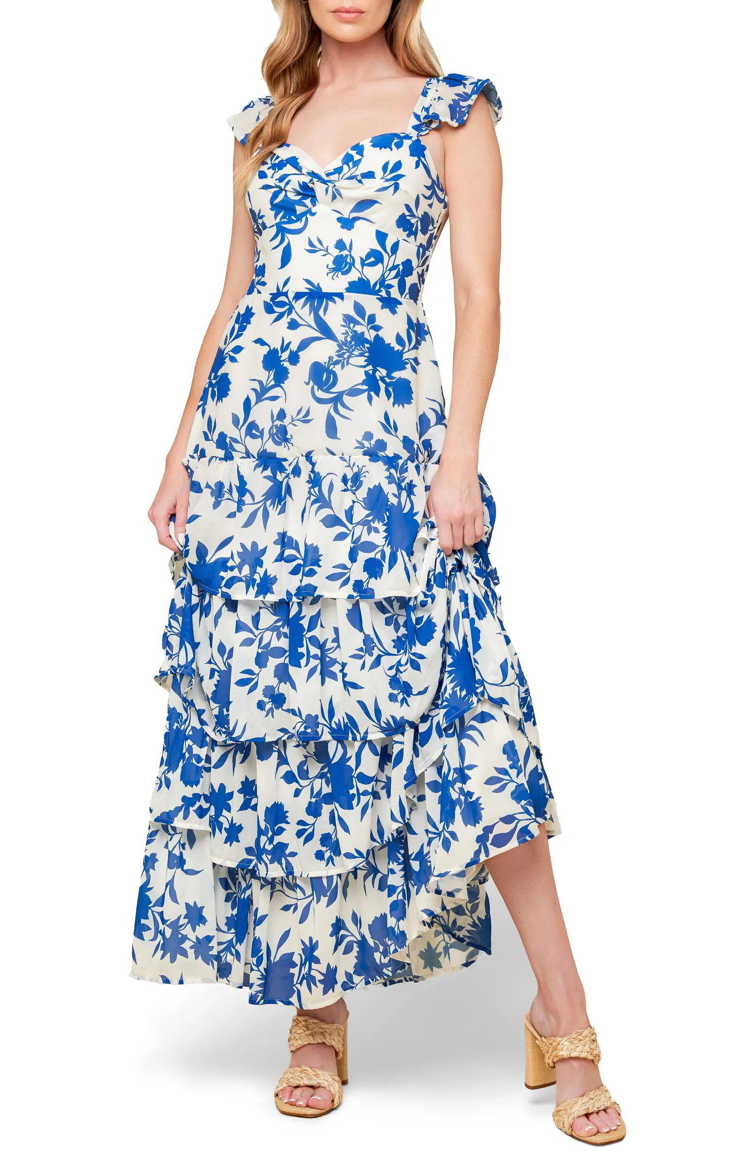 FLYING TOMATO Floral Print Maxi Dress | Nordstromrack | Nordstrom Rack
