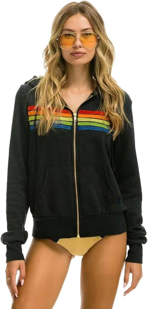 Zip Hoodie Stripe Zipper Hoodie Nation Long Sleeve Elastic Pullover Hoodie Sweatpants Sports Jack... | Amazon (US)