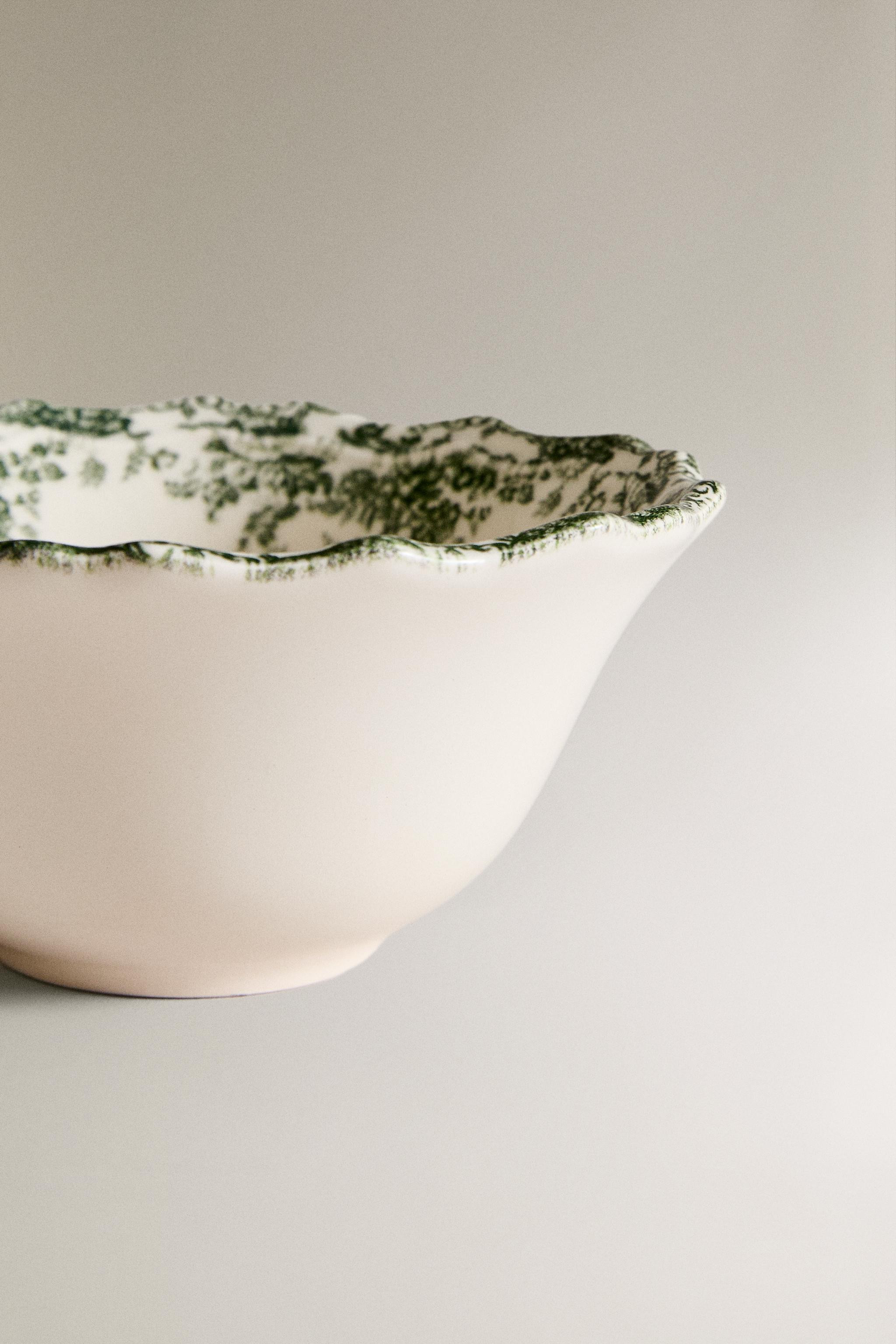 FLORAL EARTHENWARE SNACK BOWL | Zara US