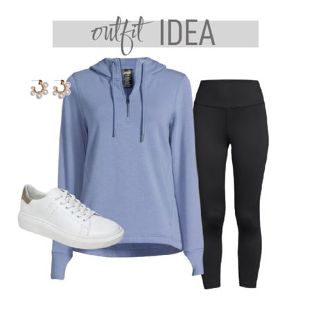 This sweatshirt is made from scuba material and it’s so flattering. Paired with leggings and tennis shoes.￼

#LTKstyletip #LTKunder50 #LTKfit