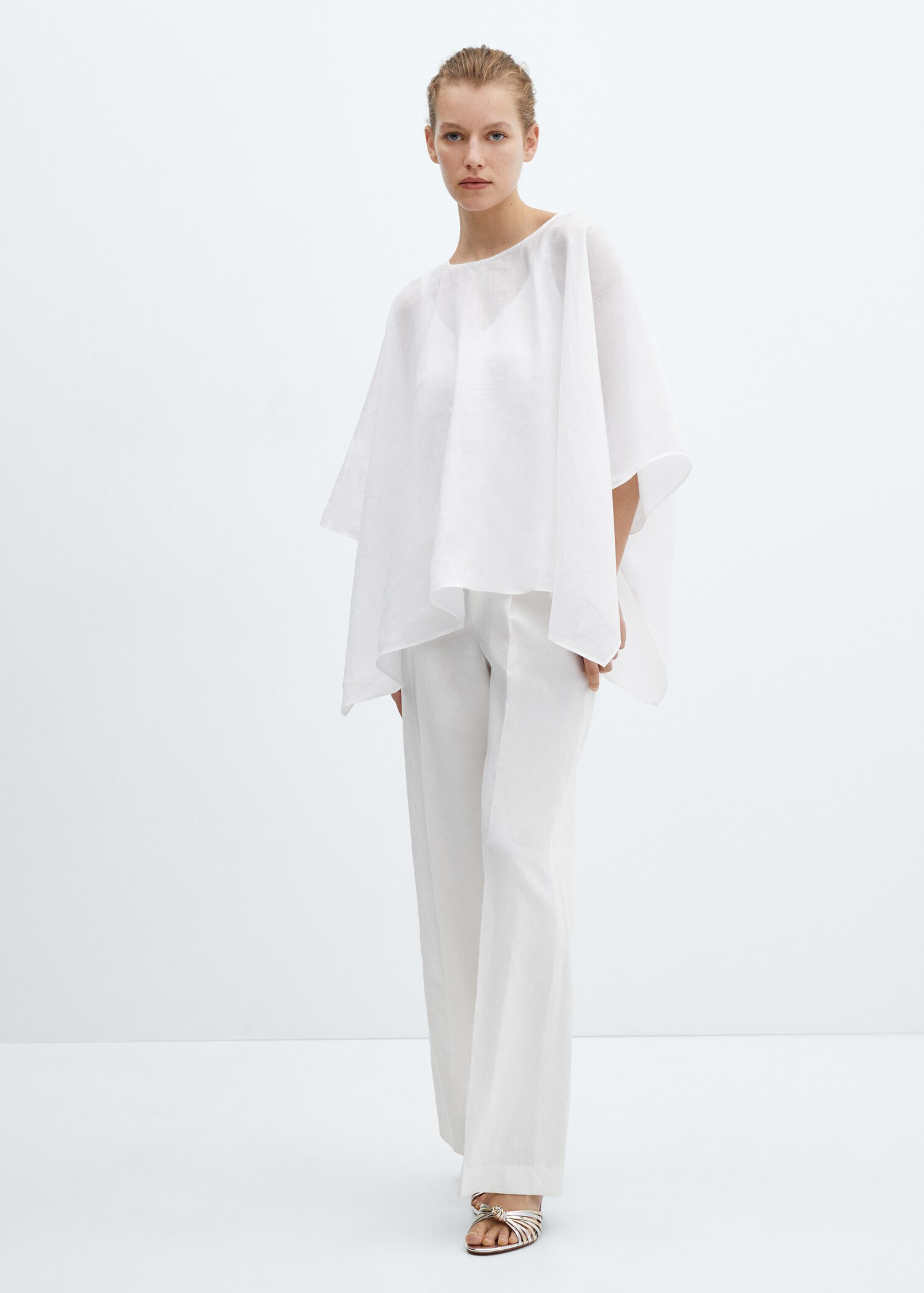 100% ramie cape | MANGO (US)