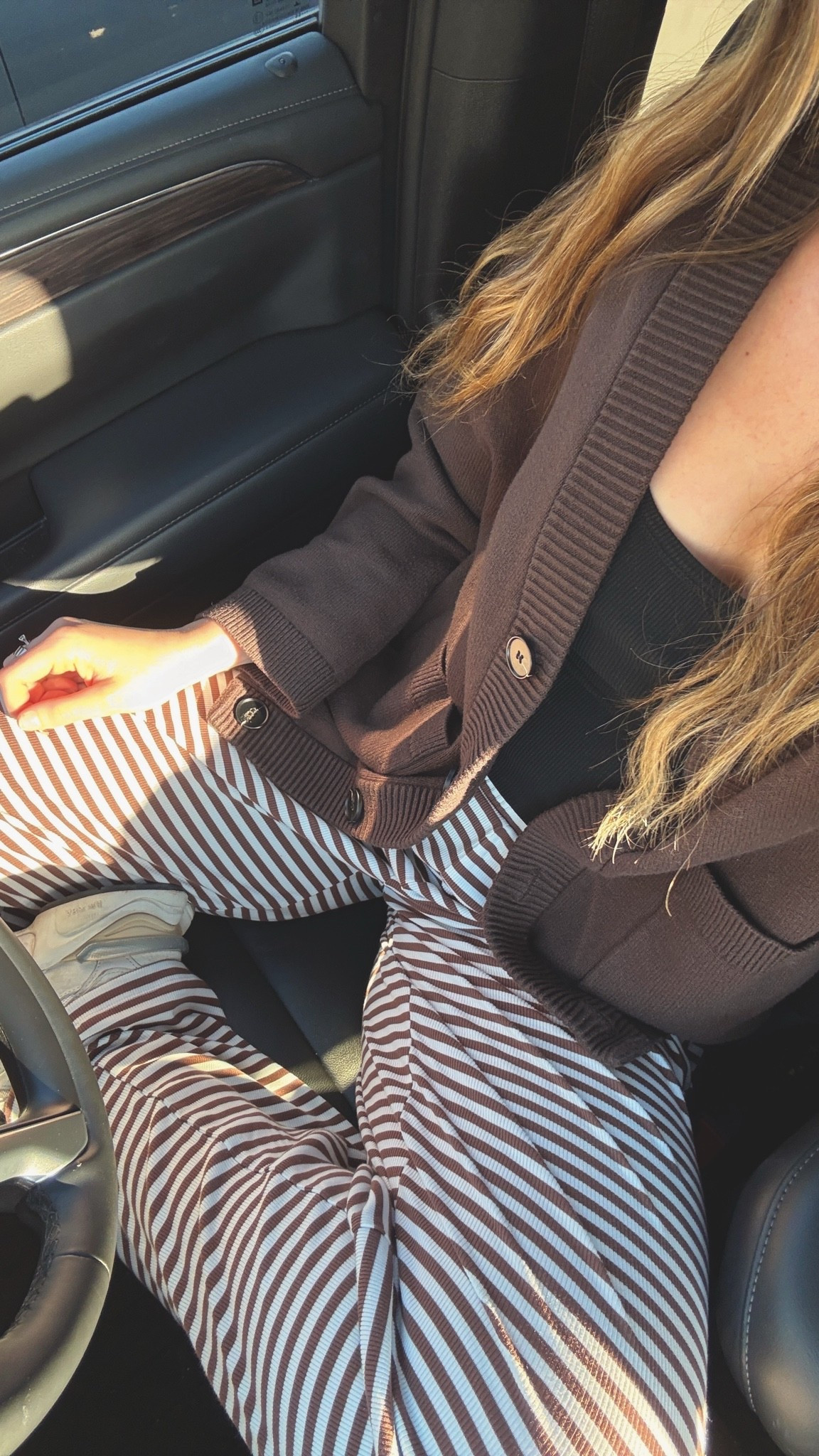 My go to comfy sweatpants - I’m wearing a small tall in pants & medium in tops! Use code; SHORTSAF for a discount on stripe comfy pants