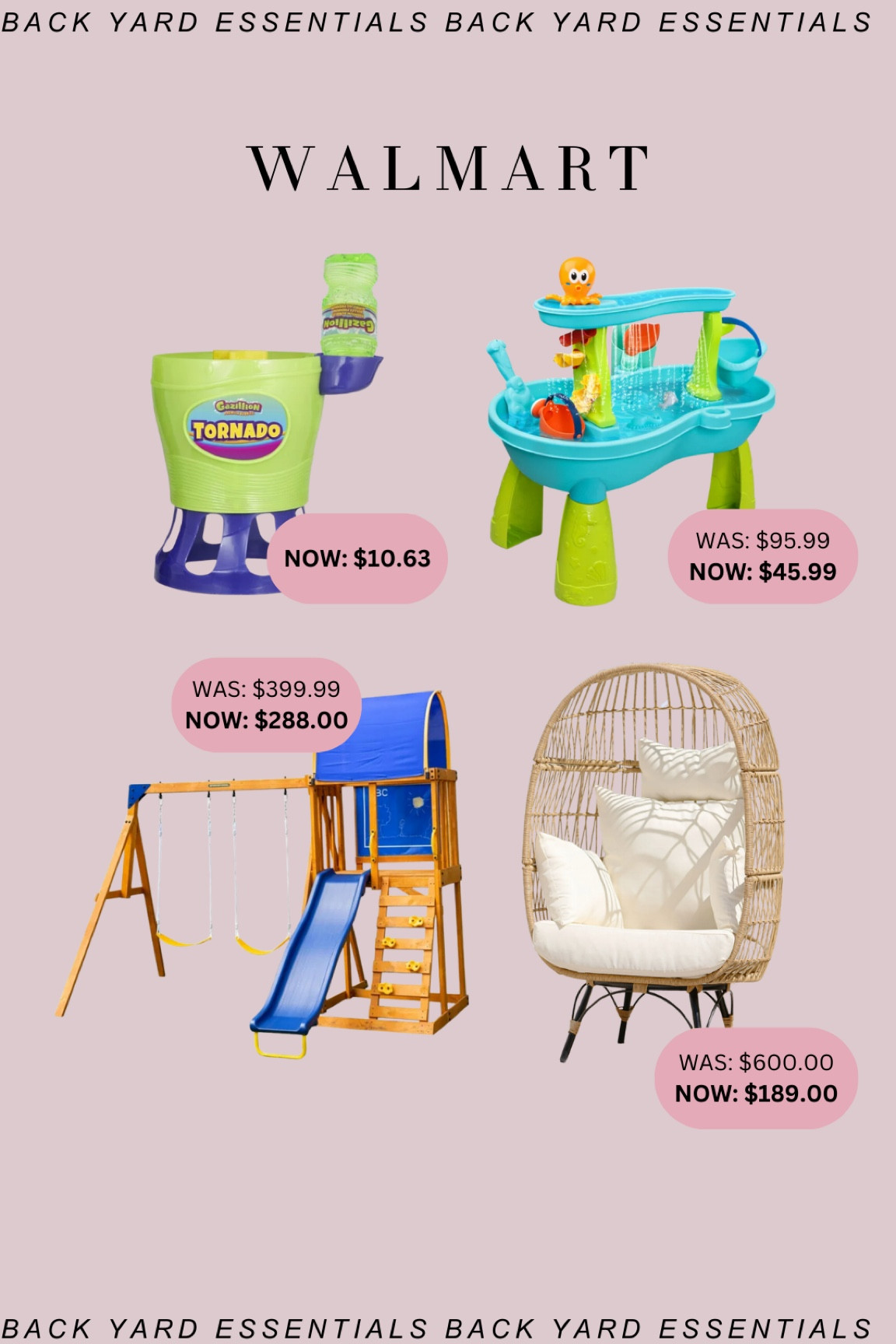 Summer back yard essentials the whole family is loving right now!!
#walmartpartner #ad #walmarthome @walmart 
#LTKxWalmart 

#LTKSaleAlert #LTKKids