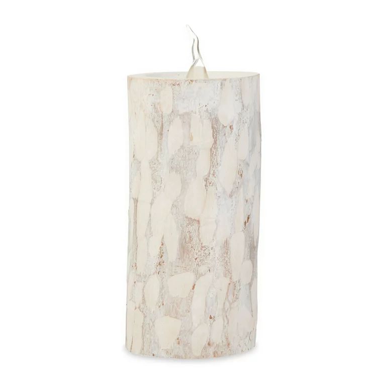 Holiday Time Decoration Wooden Candle,Size:3X2.75X7",Color:White, Material: Birch,PE & Electric c... | Walmart (US)