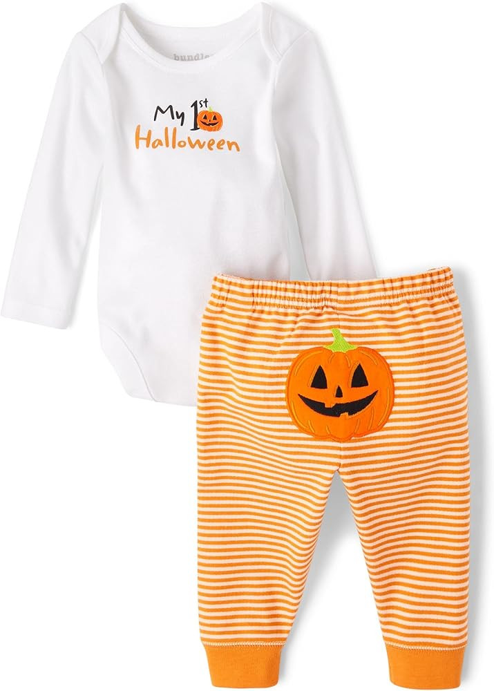 The Children's Place unisex baby My First,Long Sleeve Bodysuit and Pants, 2 Piece Set, | Amazon (US)