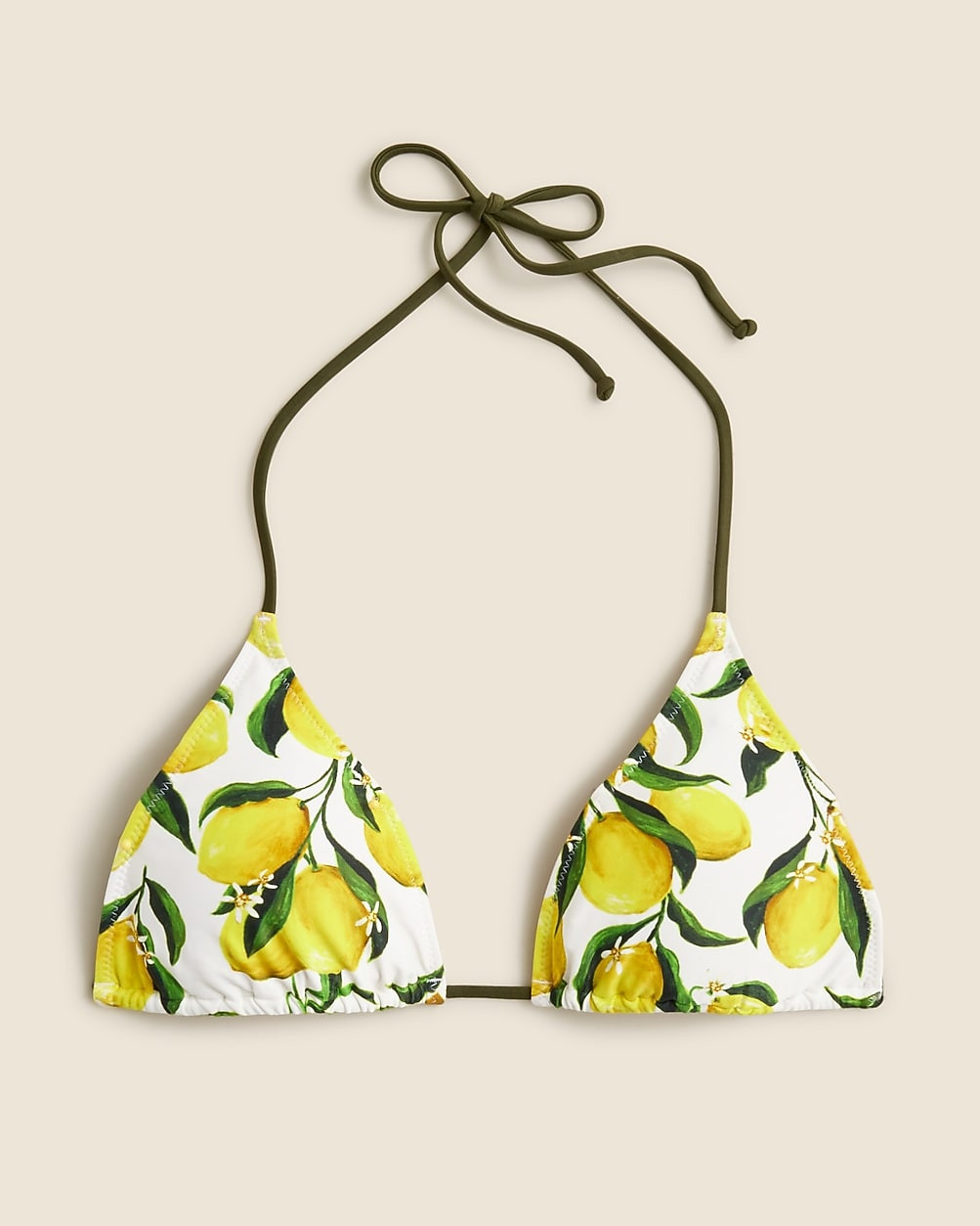 Perfect string bikini top in limoncello | J. Crew US