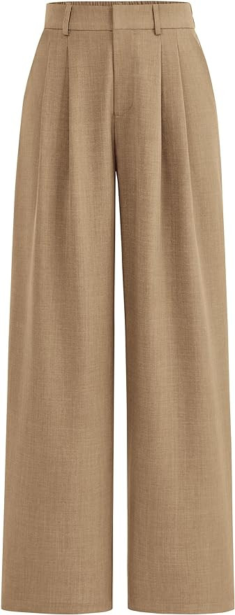 PRETTYGARDEN Women's Summer Work Pants Elastic High Waisted Straight Leg Business Casual Dressy T... | Amazon (US)