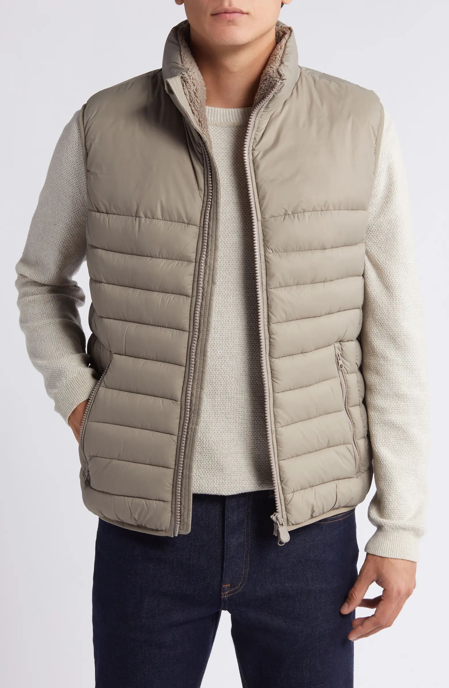 Majus Quilted Water Resistant Recycled Nylon Puffer Vest | Nordstrom