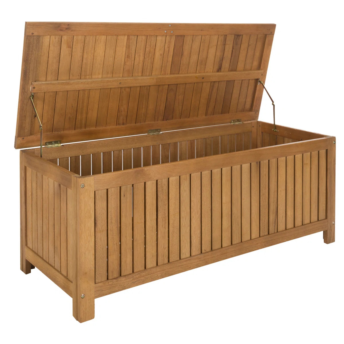 Safavieh Abri 47.6'' W Water Resistant Solid Wood Eucalyptus Deck Box | Wayfair North America