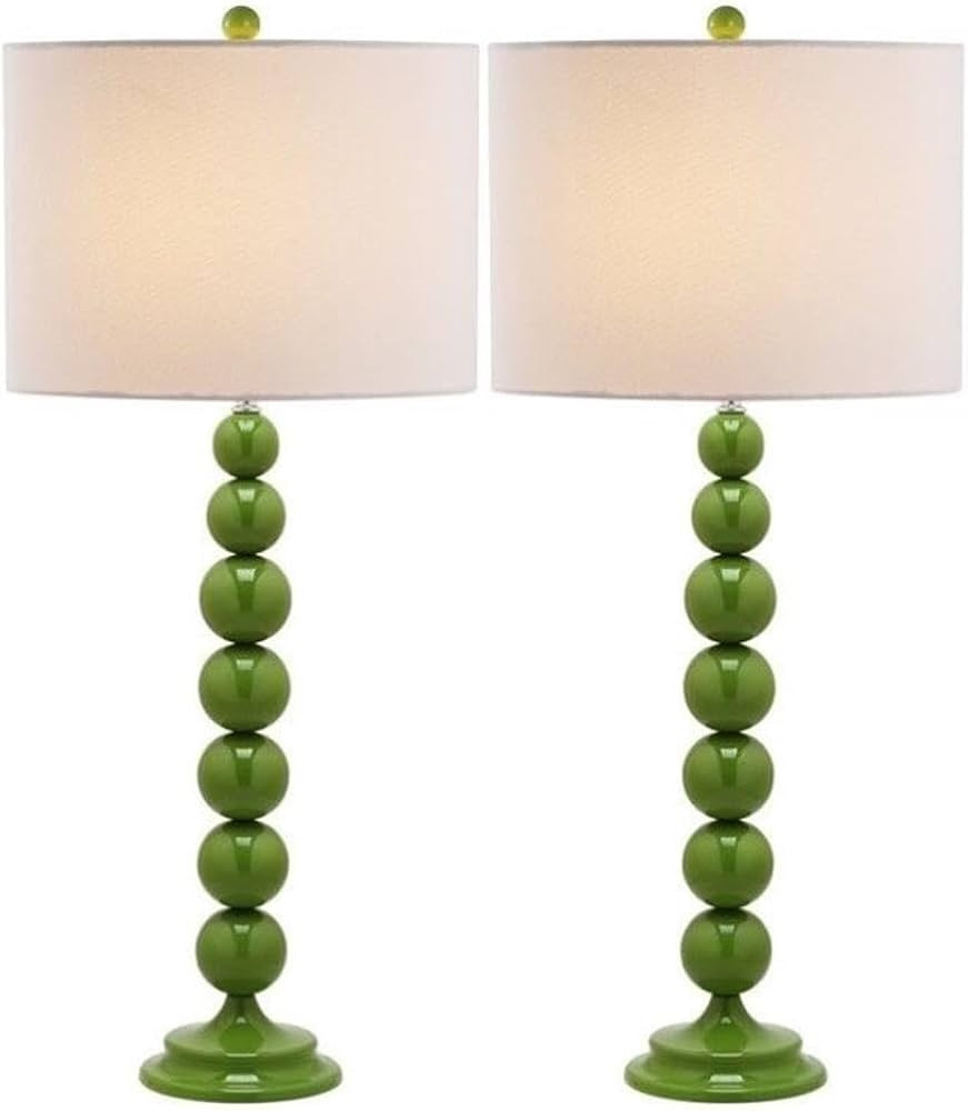 SAFAVIEH Lighting Collection Jenna Modern Contemporary Green Stacked Ball 32-inch Bedroom Living ... | Amazon (US)