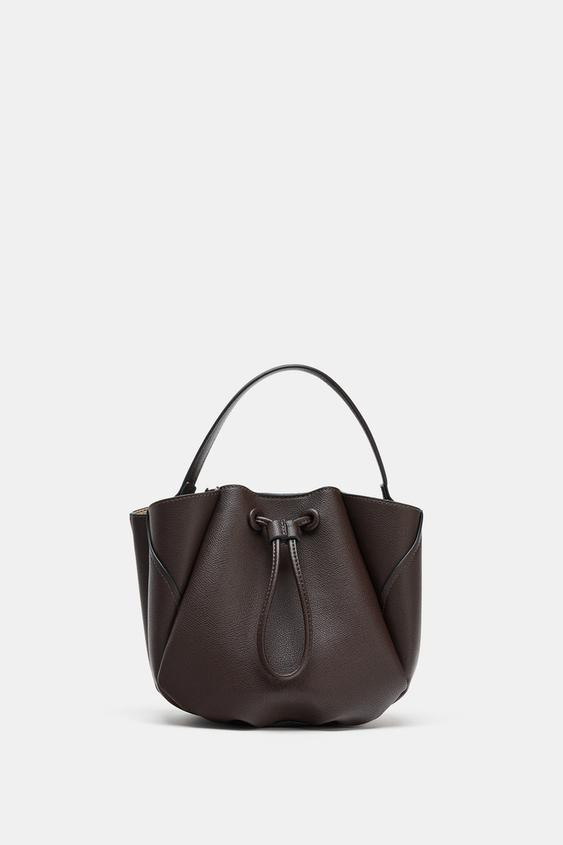 MINI BUCKET BAG WITH TOPSTITCHING | Zara UK