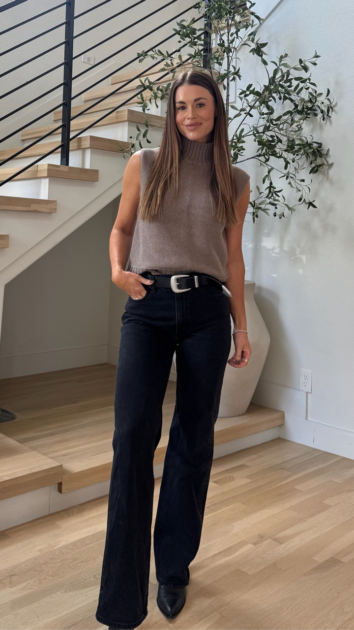 #Abercrombiepartner @abercrombie
The LTK Fall Sale is officially live and everything on Abercrombie’s site is on sale!!

This taupe sleeveless turtleneck sweater is such a great basic for layering in the fall! So comfortable. I’m wearing a small. Paired it with one of my favorite styles of Abercrombie jeans in black! 

Fall style
Fall outfits
Abercrombie outfits
A&F
Abercrombie sale

#LTKFallSale 

#LTKStyleTip #LTKSaleAlert