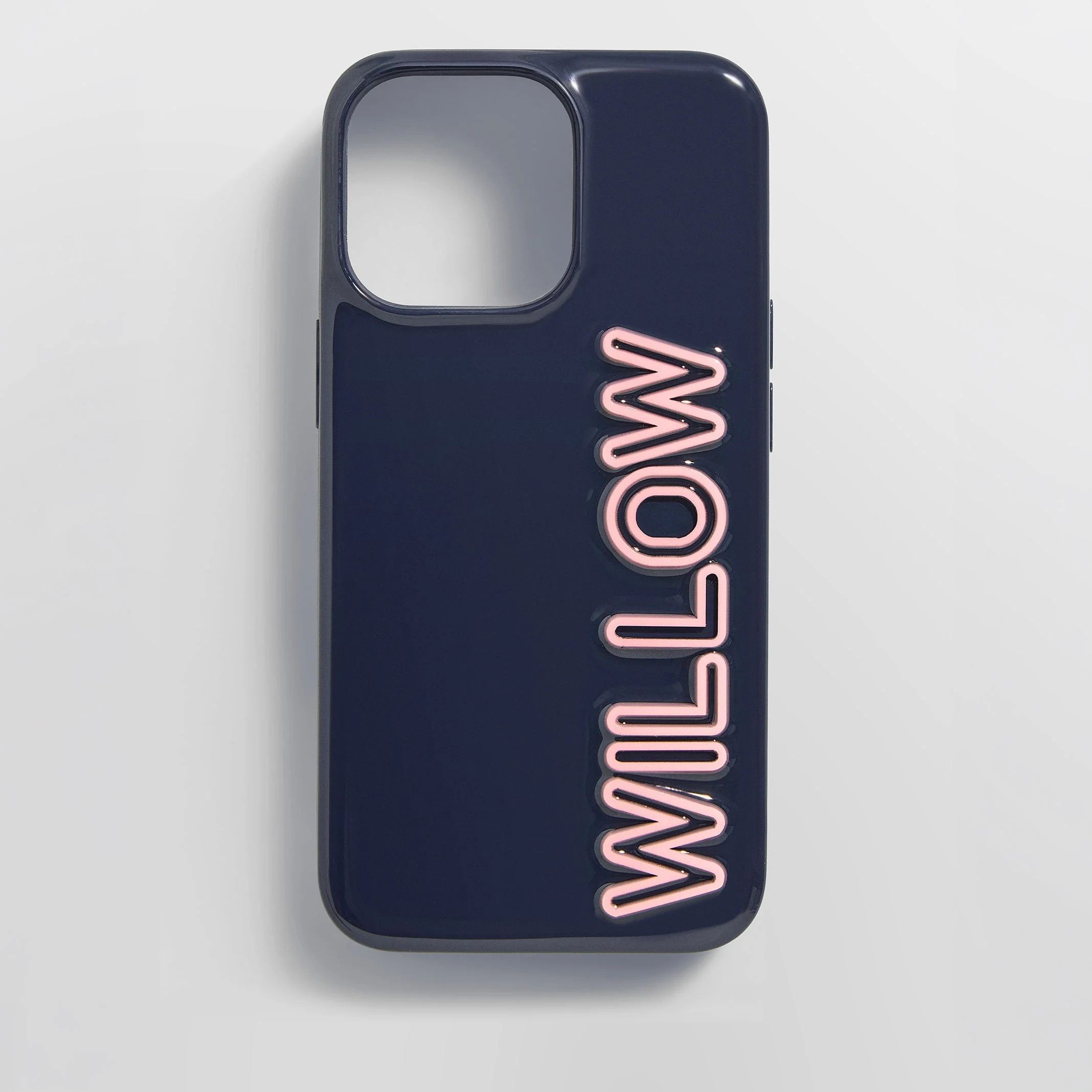 Fine Line Custom iPhone Case - Navy/Blush - iPhone Air / Navy/Light Pink | BaubleBar