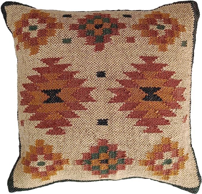 Trade Star Hand Crafted Kilim Pillow Cover Decorative Throw Cushion Case 18 x 18 Square Beautiful... | Amazon (US)