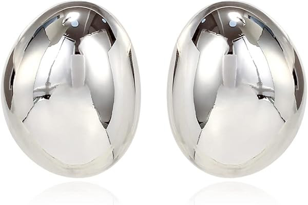 KELMALL 18K Gold Chunky Hoop Earrings, Non-Tarnish Statement Drops Earrings | Amazon (US)