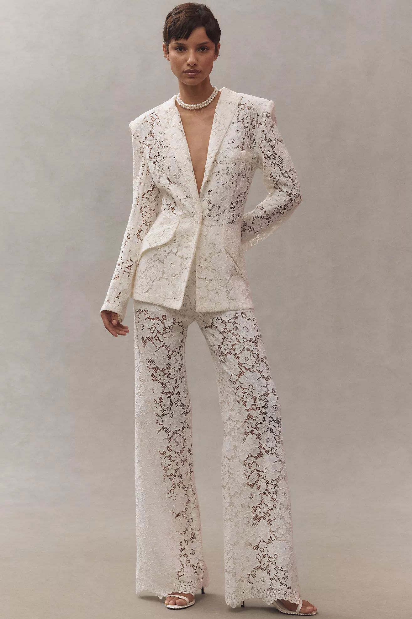 SANS FAFF London Lace Flared Pants | Anthropologie (US)