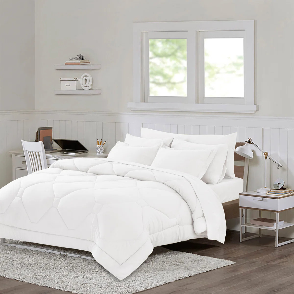 8 PCS Modern Comforter Set with Sheets All Season Bed in a Bag | Wayfair North America