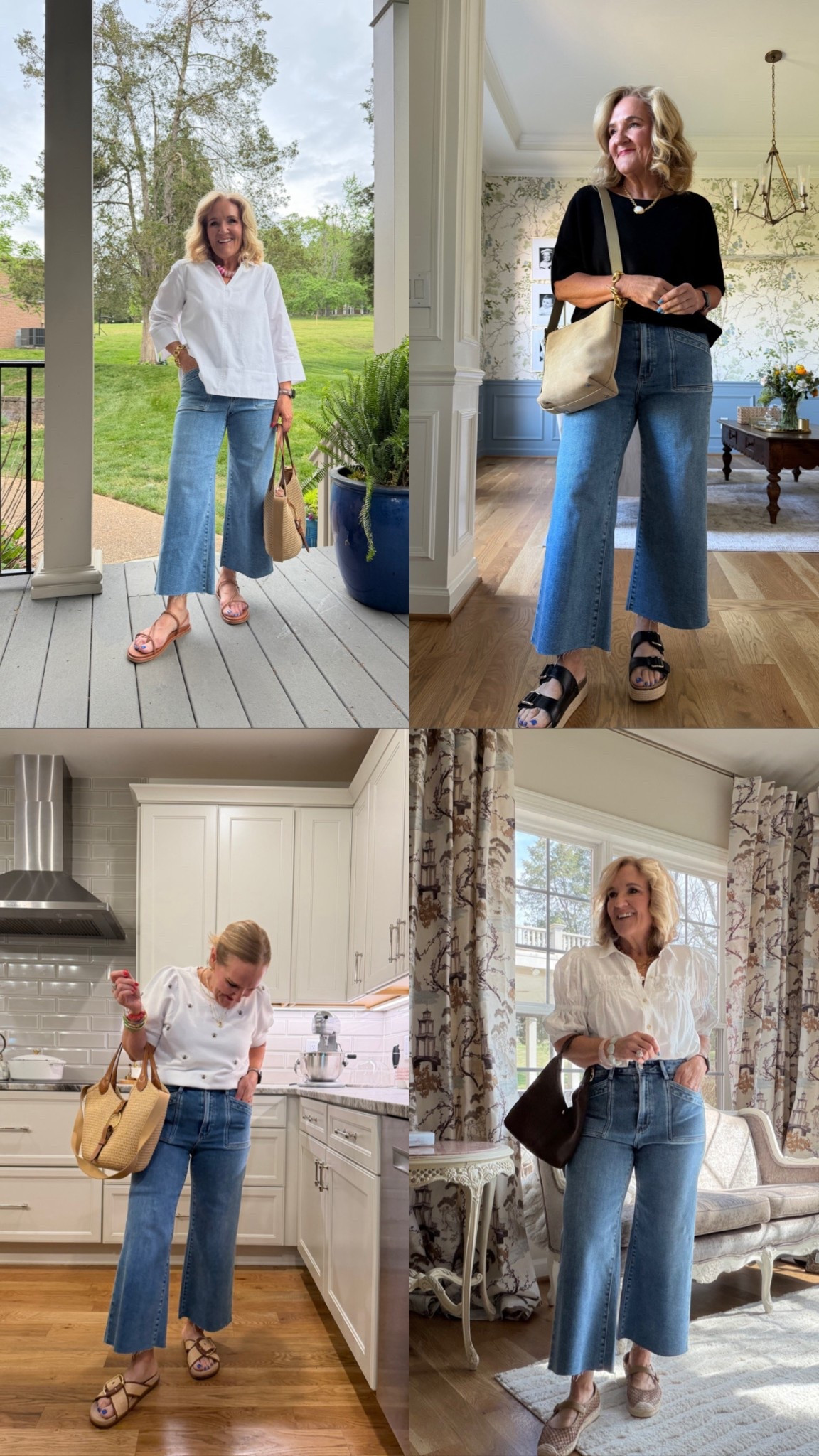 Paige anessa crop denim size 29 petite 
Belk blouse medium 
Spanx tee medium 
Bumble bee sweatshirt medium 
Textured white blouse medium 
