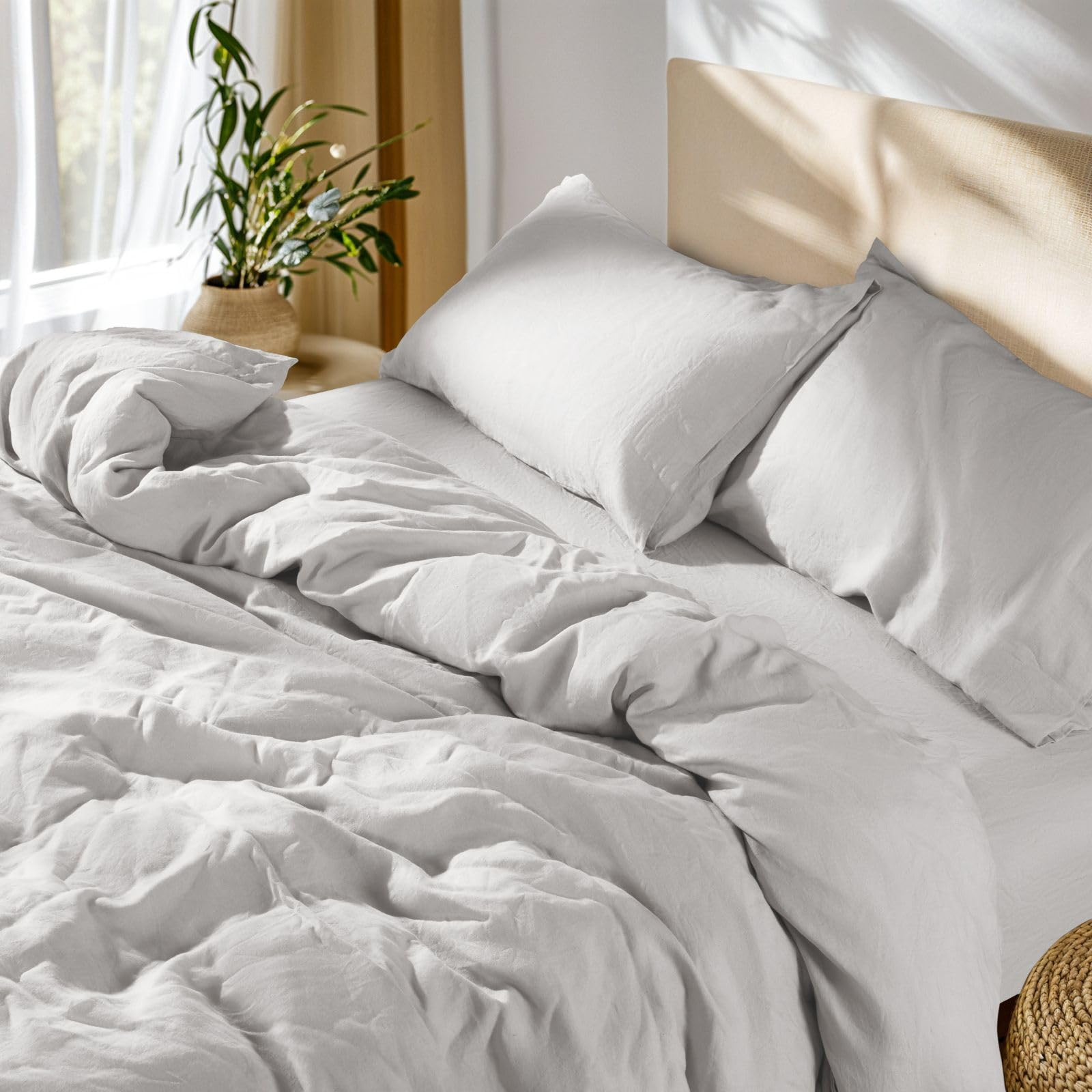 SONORO KATE 100% French Linen Duvet Cover King Size, Soft Breathable for Hot Sleepers, Moisture W... | Amazon (US)